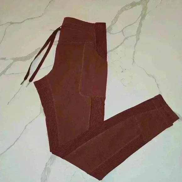 Glyder Street Leggings Womens Utility Stretch High Waist Pants Pink Red Size XL - Picture 4 of 10